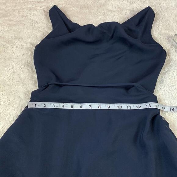 Eden Maids Bridals Navy sleeveless belted a line maxi formal dress, size 10 - Picture 6 of 11
